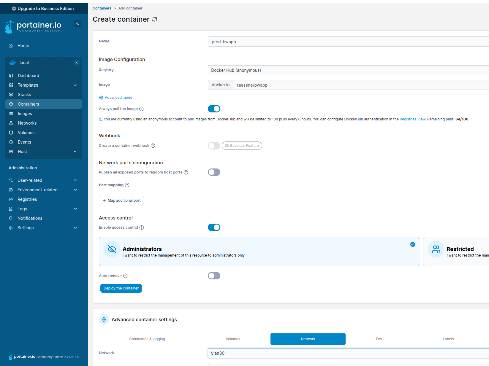 34 creating contianer for bwapp